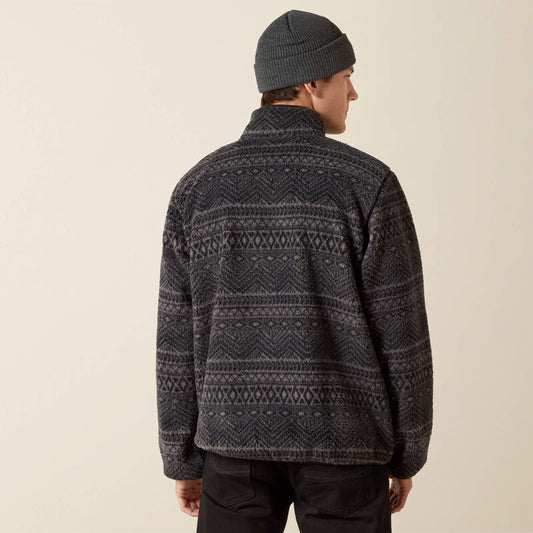 Ariat Men's Charcoal Polar Bear Mock Sweater