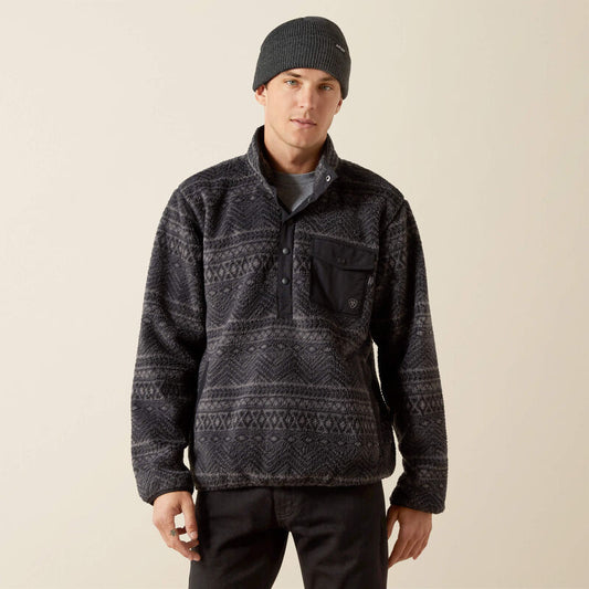 Ariat Men's Charcoal Polar Bear Mock Sweater