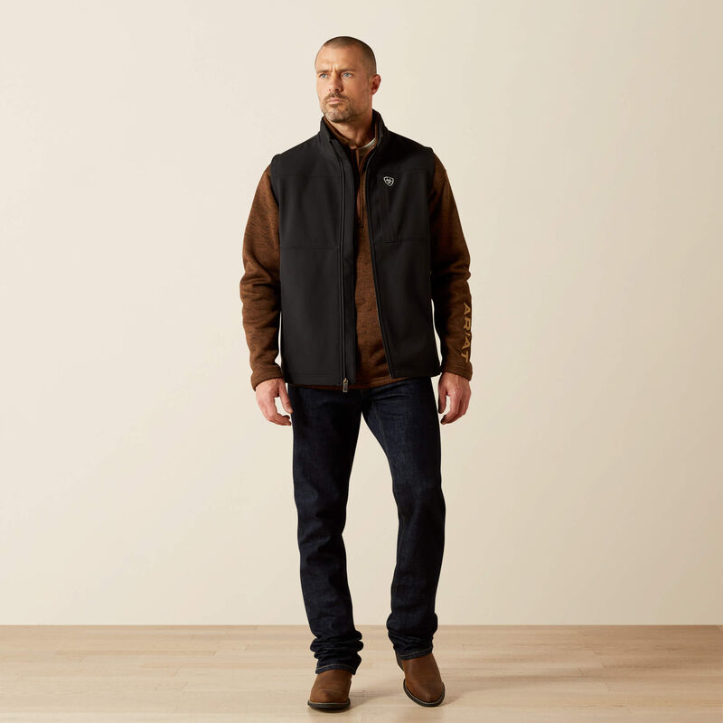 Ariat Men's Vernon Black Softshell Vest