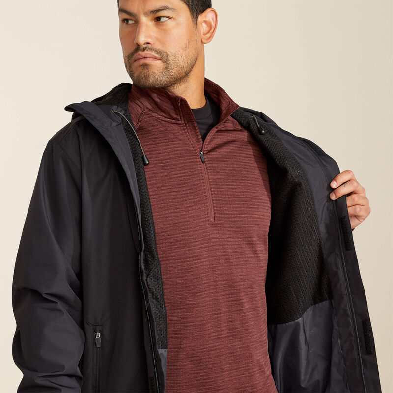Men's Ariat Black Rebar Stormshell Waterproof Jacket