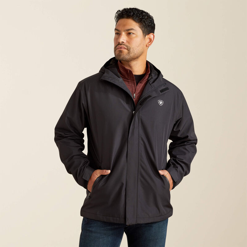 Men's Ariat Black Rebar Stormshell Waterproof Jacket