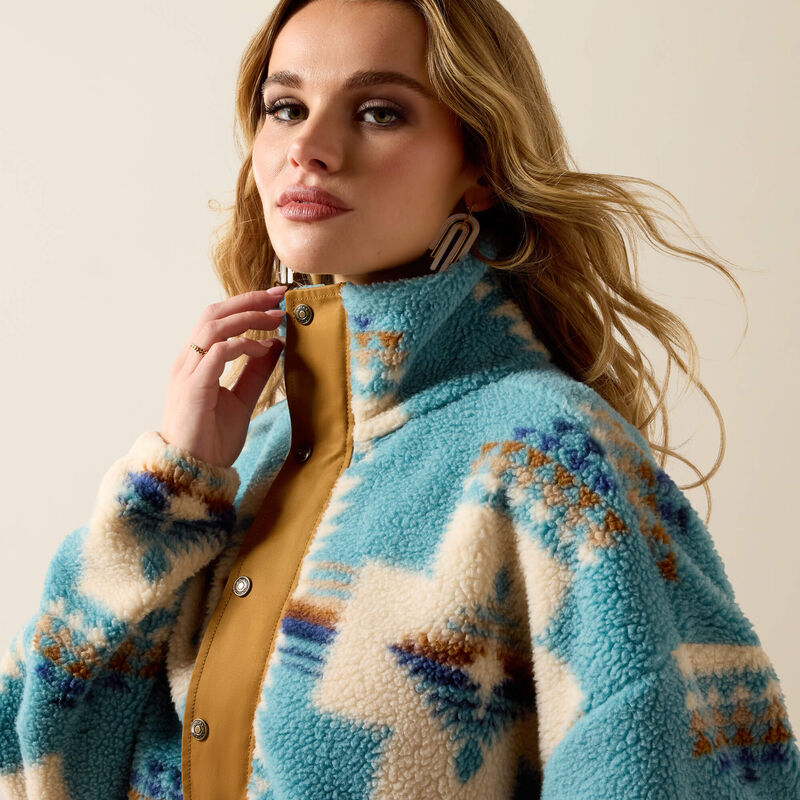 Ariat Agave Southwest Print Sherpa Blocked Jacket