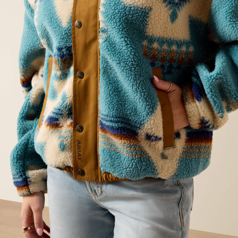 Ariat Agave Southwest Print Sherpa Blocked Jacket
