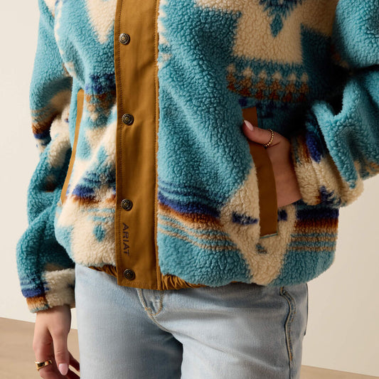 Ariat Agave Southwest Print Sherpa Blocked Jacket