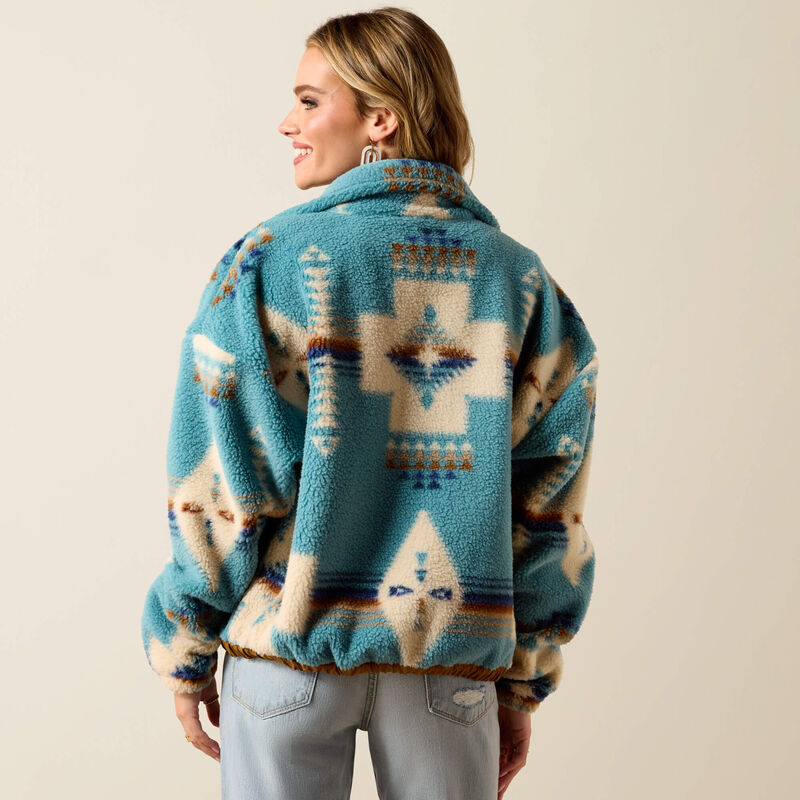 Ariat Agave Southwest Print Sherpa Blocked Jacket
