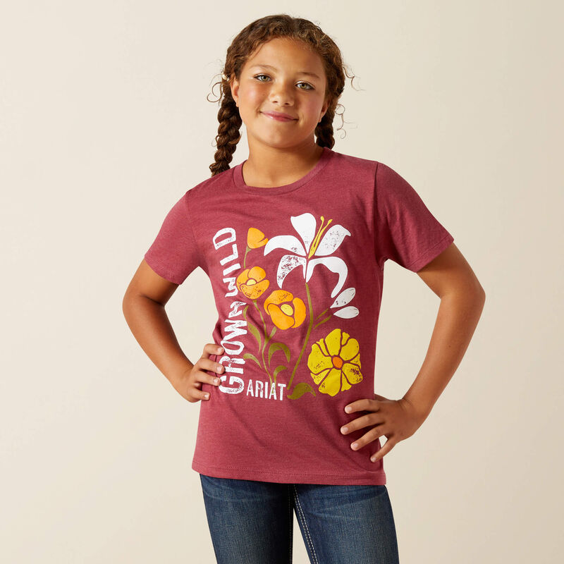 Ariat Girl's Cardinal Grown Wild Graphic Tee