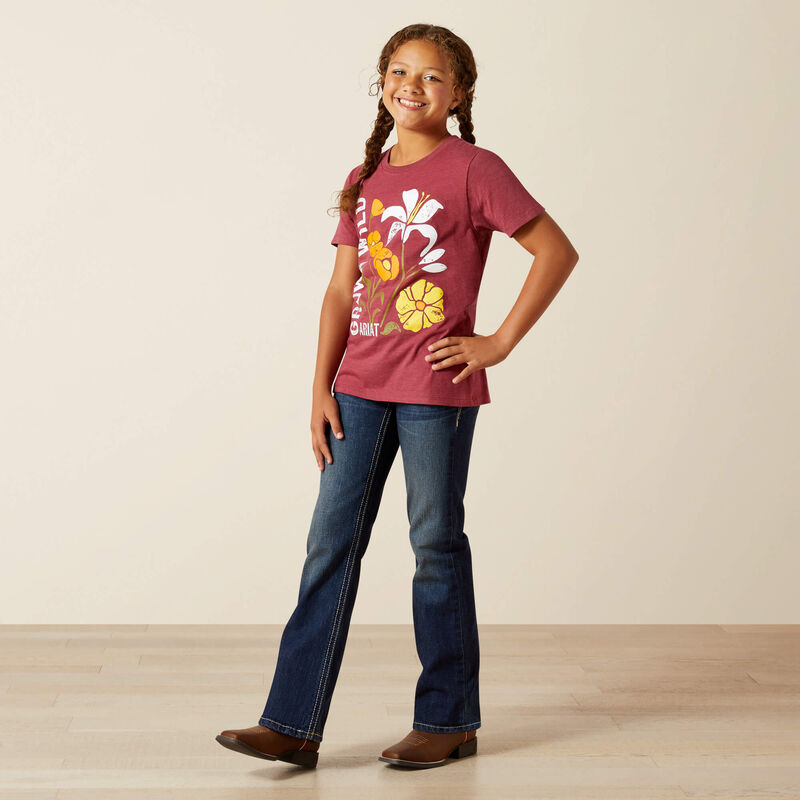 Ariat Girl's Cardinal Grown Wild Graphic Tee