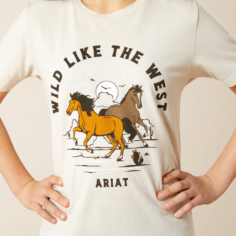 Ariat Girls Natural Wild Like The West Tee