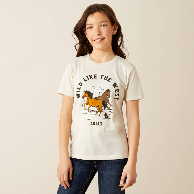 Ariat Girls Natural Wild Like The West Tee