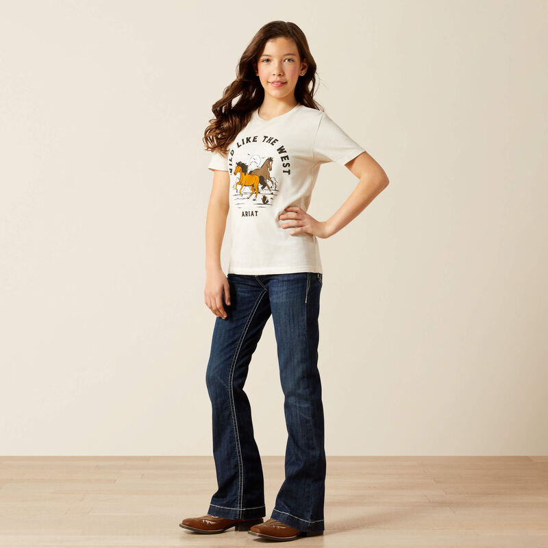 Ariat Girls Natural Wild Like The West Tee