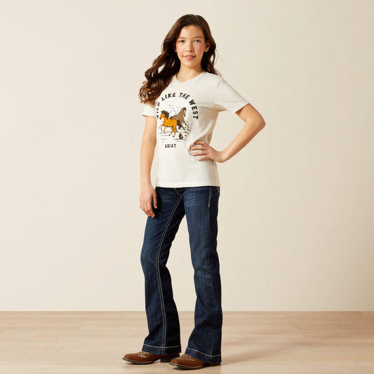 Ariat Girls Natural Wild Like The West Tee