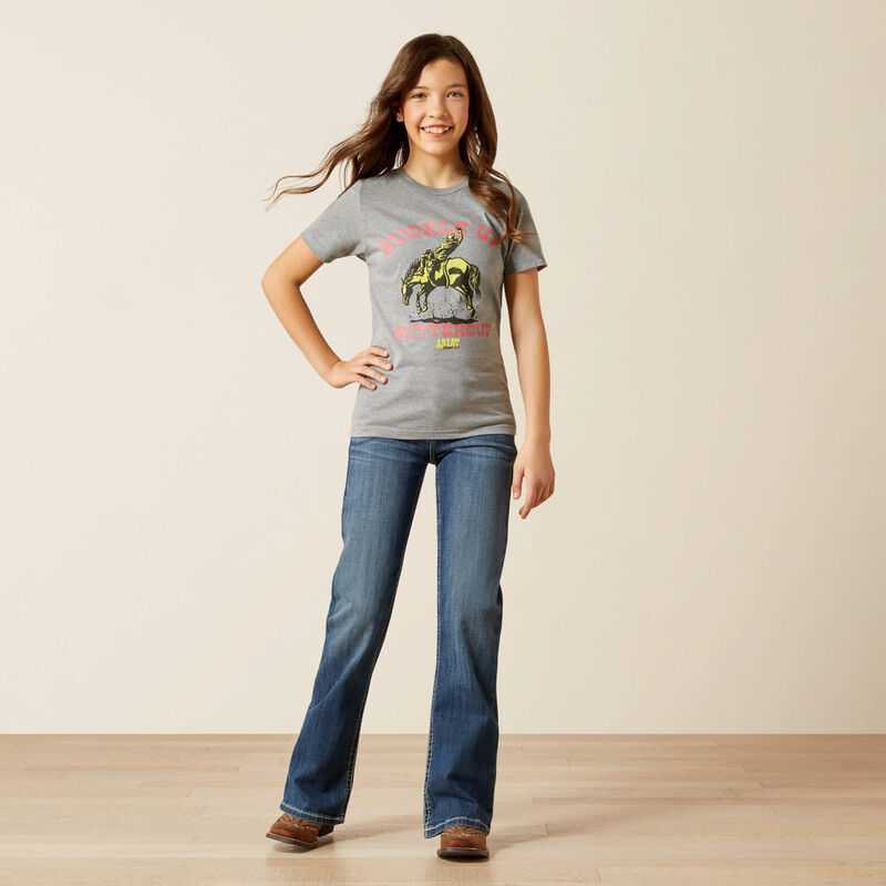 Ariat Girls Ice Berg Buck Up Tee