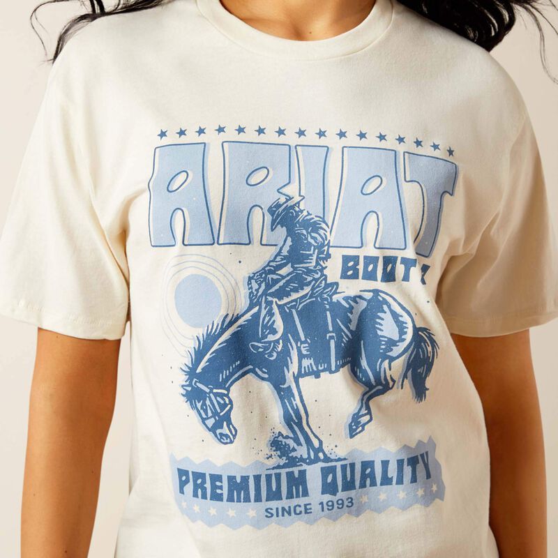 Ariat Retro Block Poster White Tee