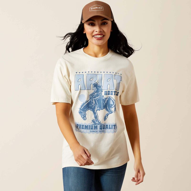 Ariat Retro Block Poster White Tee