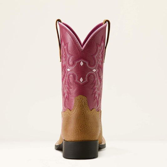 Ariat Kids Tombstone Wide Square Toe Cottage Rosebud Western Boot