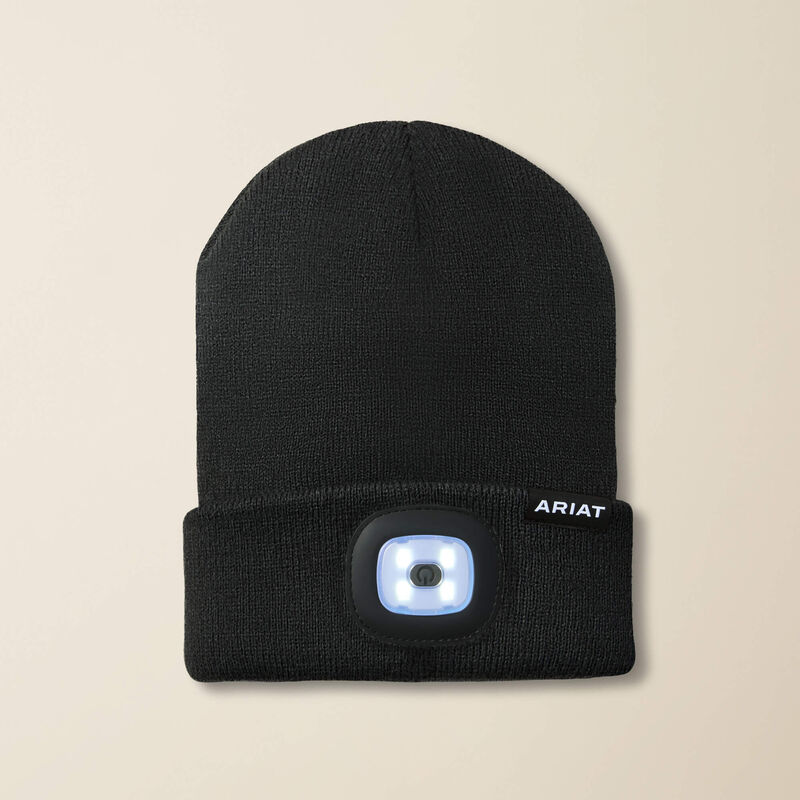 Ariat Black Rebar Headlight Beanie