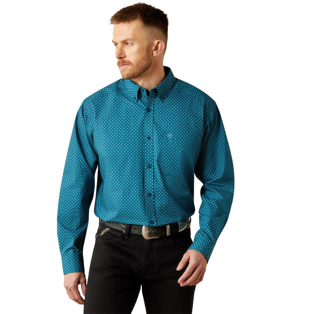 Ariat Men's Dark Teal Tyce Classic Fit Button Down Shirt