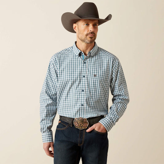 Ariat Men's Dark Teal Pro Series Townes Classic Fit Shirt