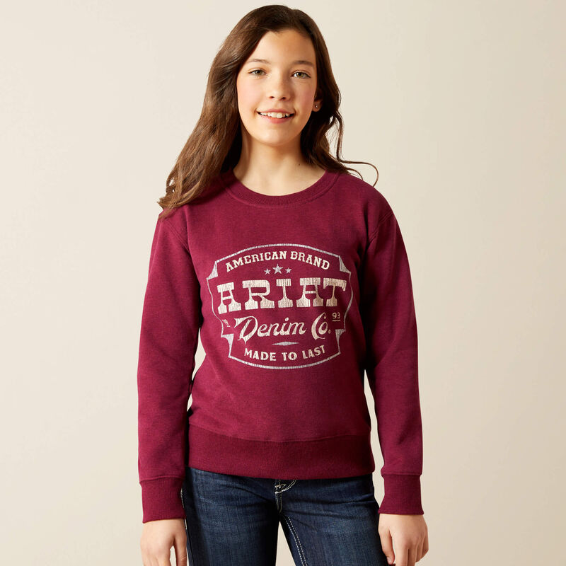 Ariat Girl's Heather Emblem Sweatshirt