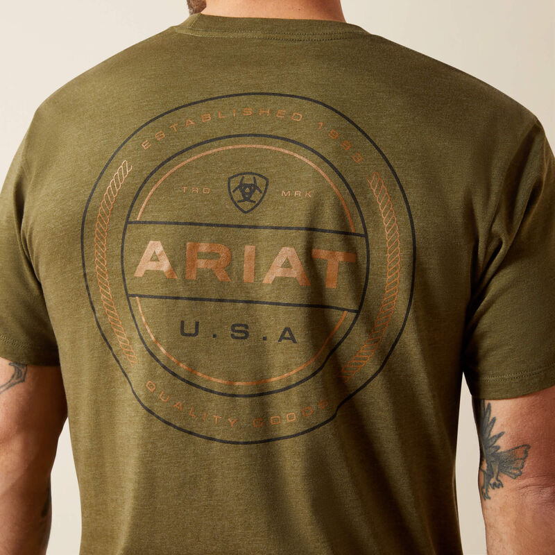 Ariat Men's Military Heather Ropers Seal Tee