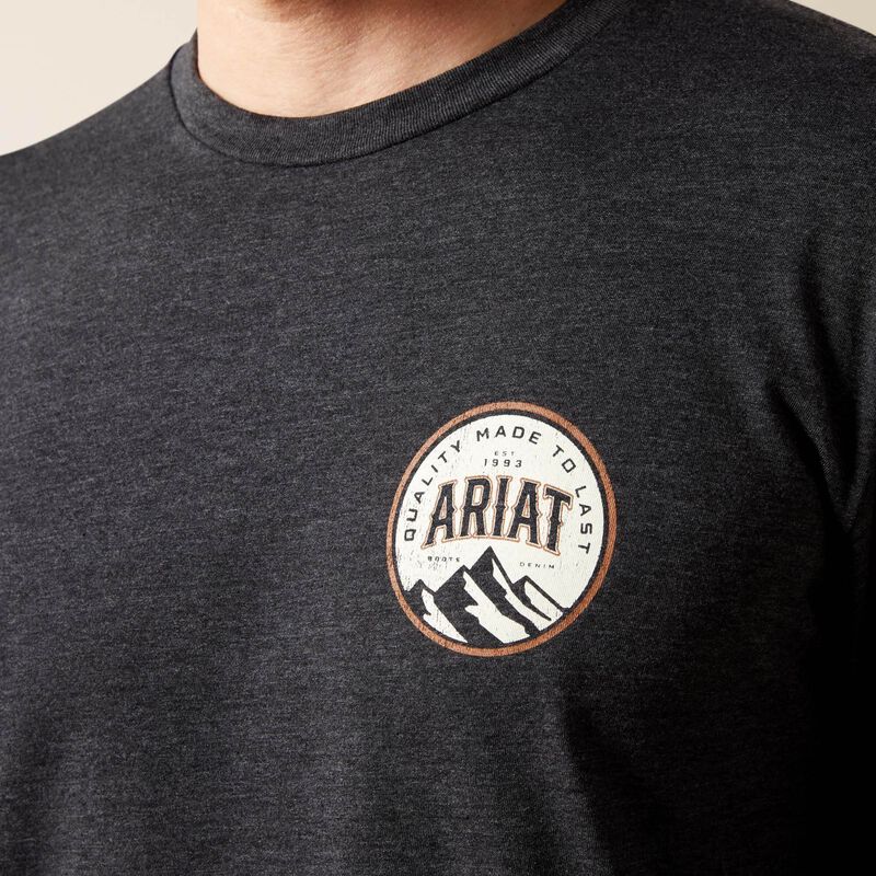 Ariat Men's Charcoal Heather Circle A Long Sleeve Tee