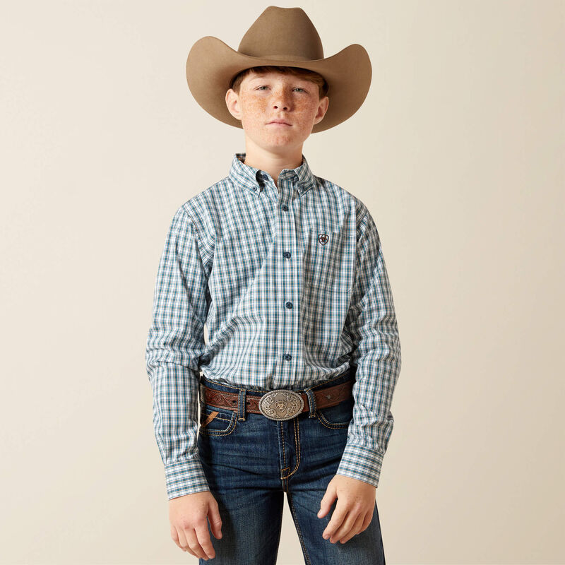 Ariat Boys Dark Teal Pro Series Townes Classic Fit Shirt