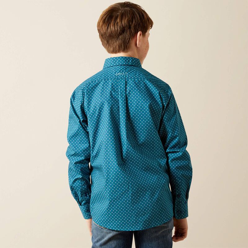 Ariat Boys Dark Teal Tyce Classic Fit Shirt