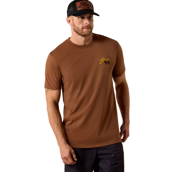 Ariat Men's Soft Slit BBQ Smoke Classic Fit Tee
