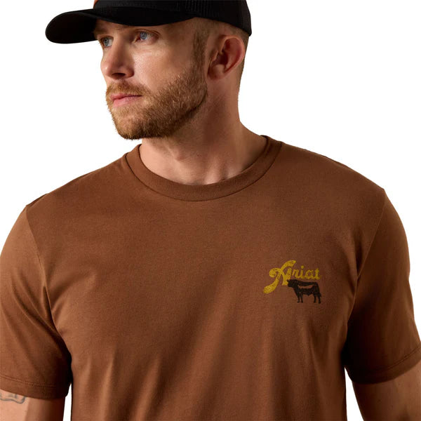 Ariat Men's Soft Slit BBQ Smoke Classic Fit Tee