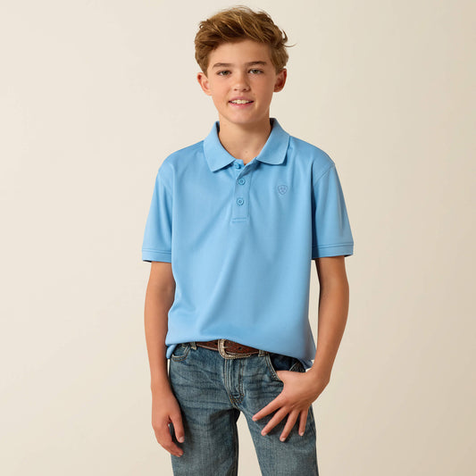 Ariat Boy's TEK Blissful Blue Polo