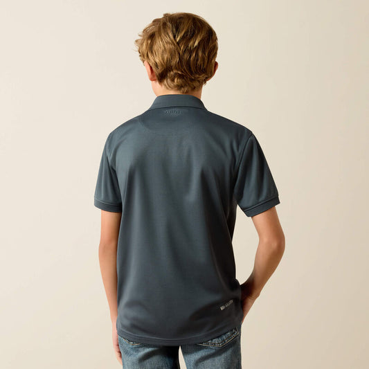 Ariat Boys Dark Slate TEK Performance Polo