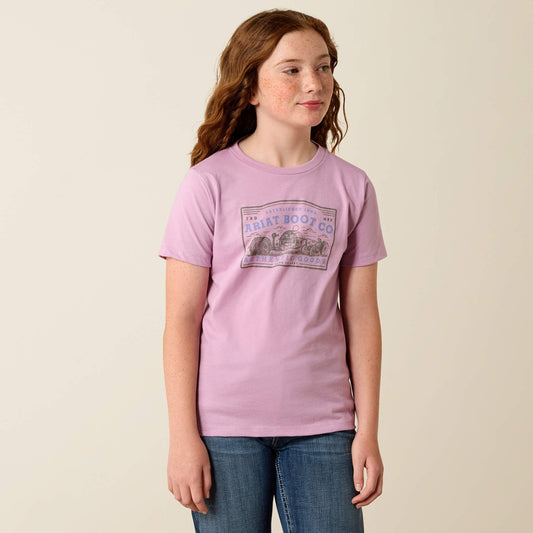 Ariat Girl's Lavender Farm Patch Tee