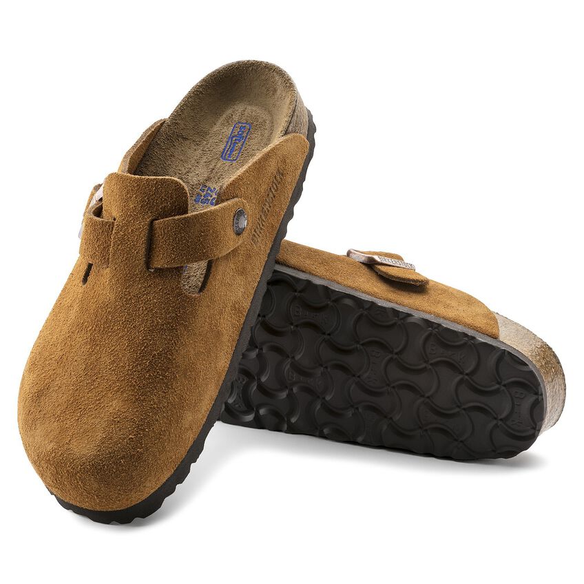 Men's Boston Soft Footbed Suede Leather Shoe- Mink