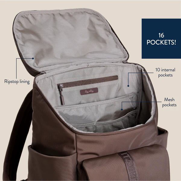 Itzy Ritzy Mocha Belong Bucket Backpack