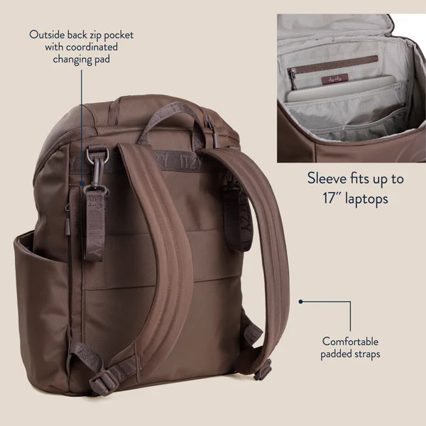 Itzy Ritzy Mocha Belong Bucket Backpack