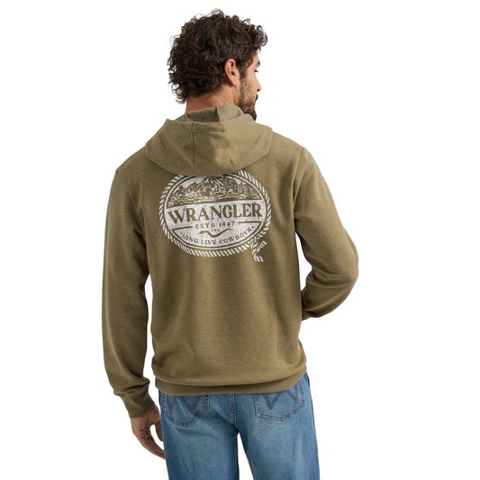 Wrangler Mens Olive Hoodie