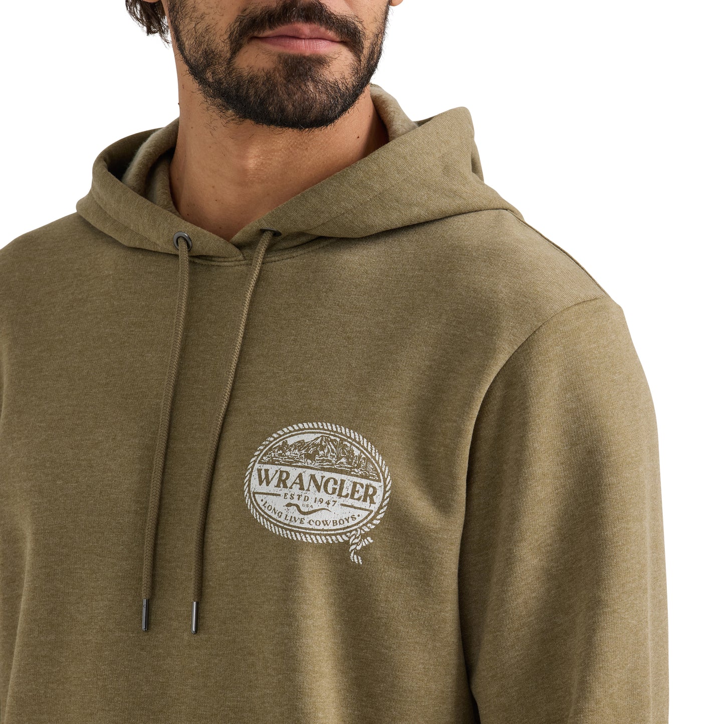 Wrangler Mens Olive Hoodie