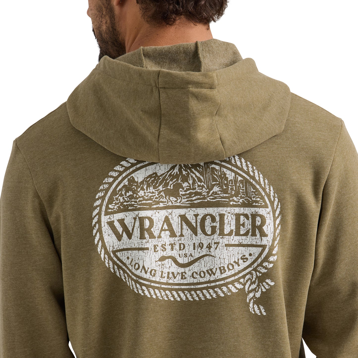 Wrangler Mens Olive Hoodie