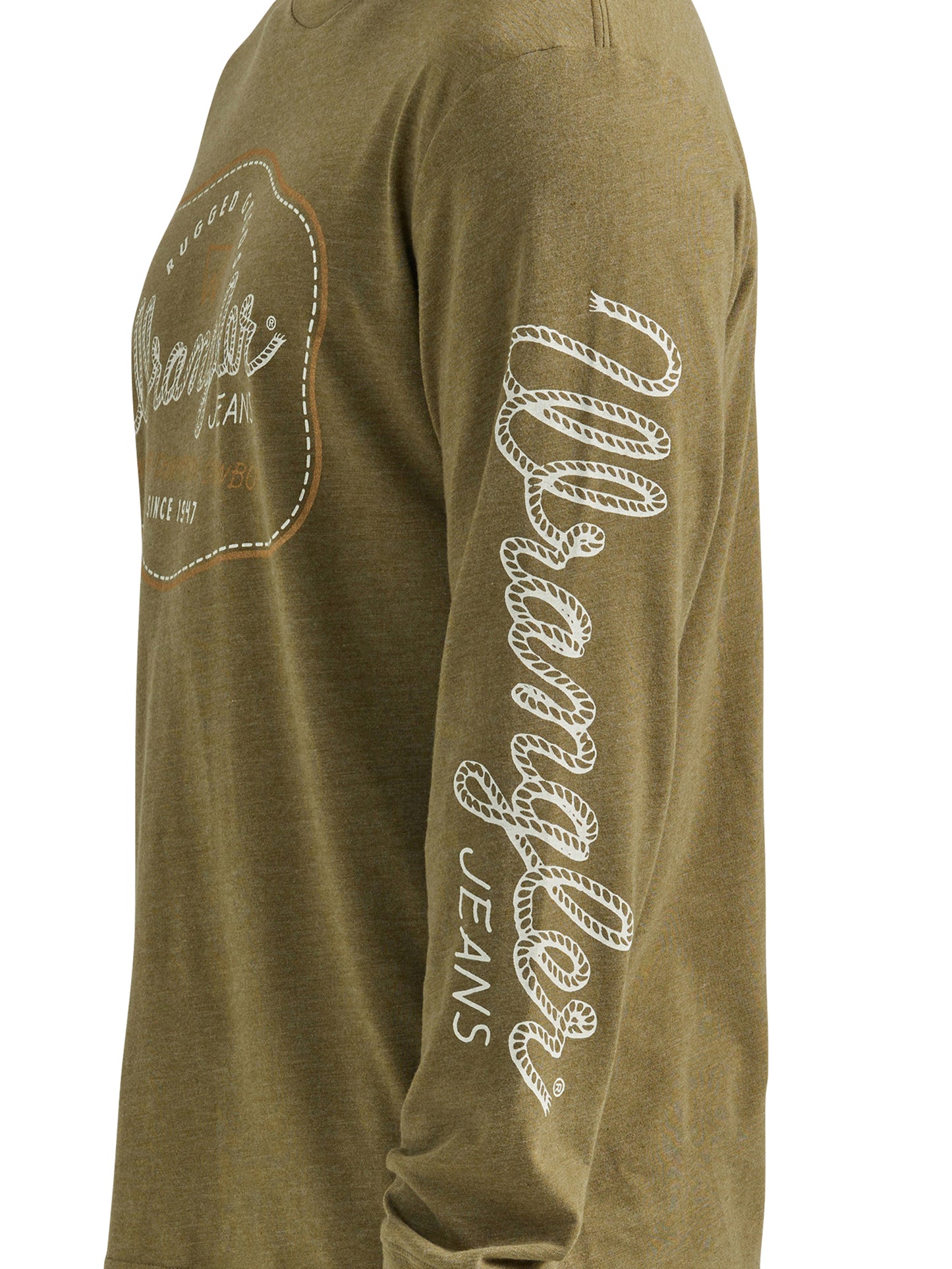 Wrangler Men's Graphic Long Sleeve - Burnt Olive