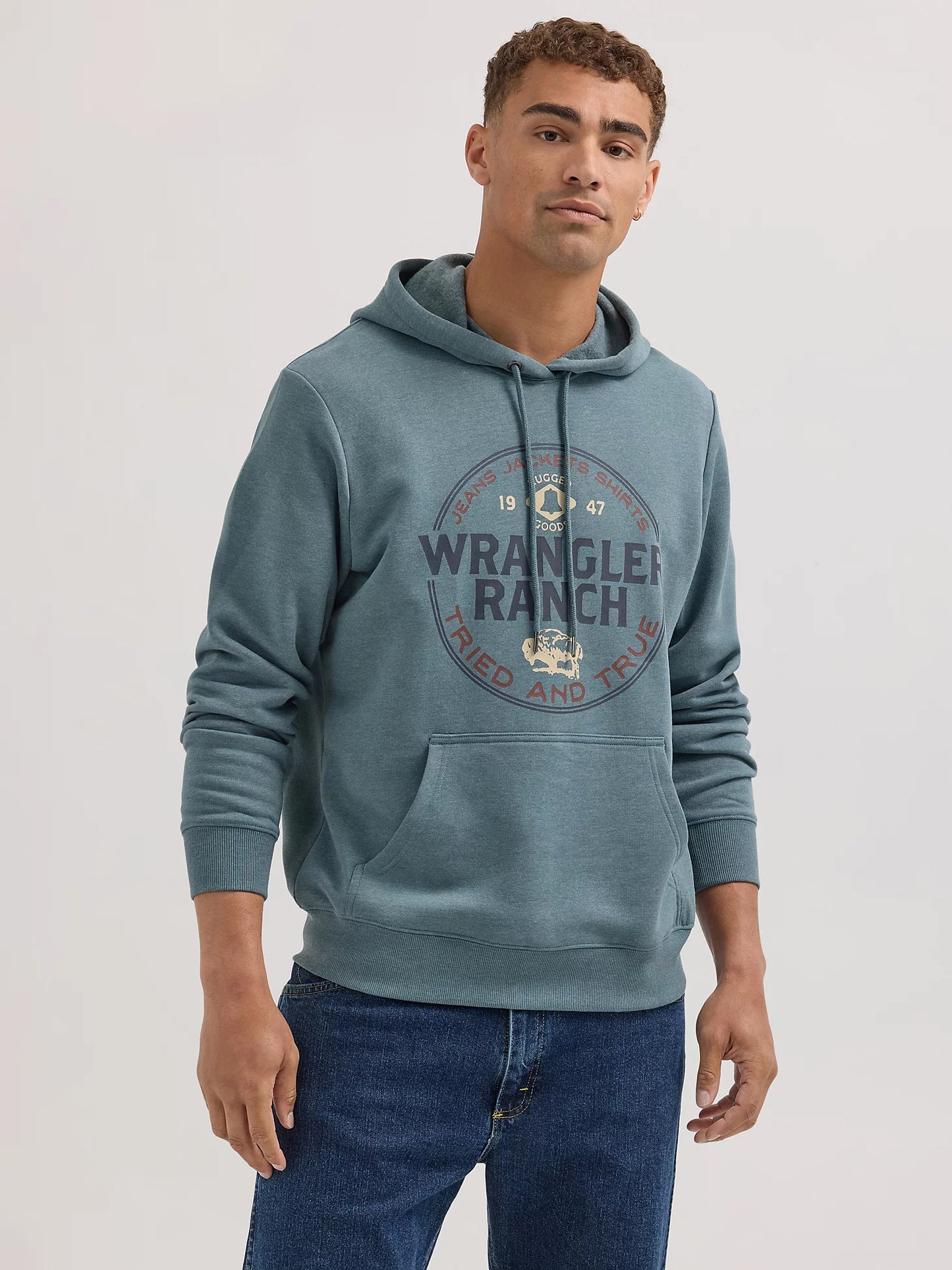 Men's 1947 Wrangler Logo Pullover Hoodie