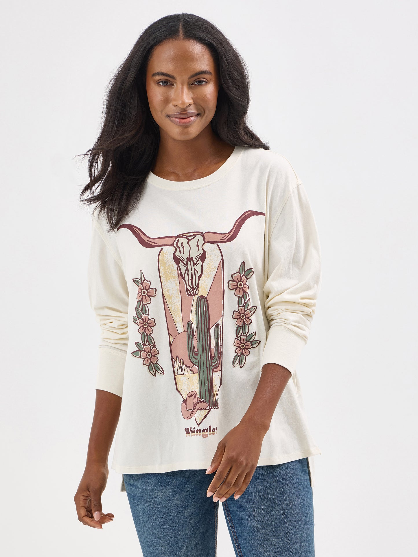 WOMEN'S WRANGLER GRAPHIC LONG SLEEVE RELAXED TEE