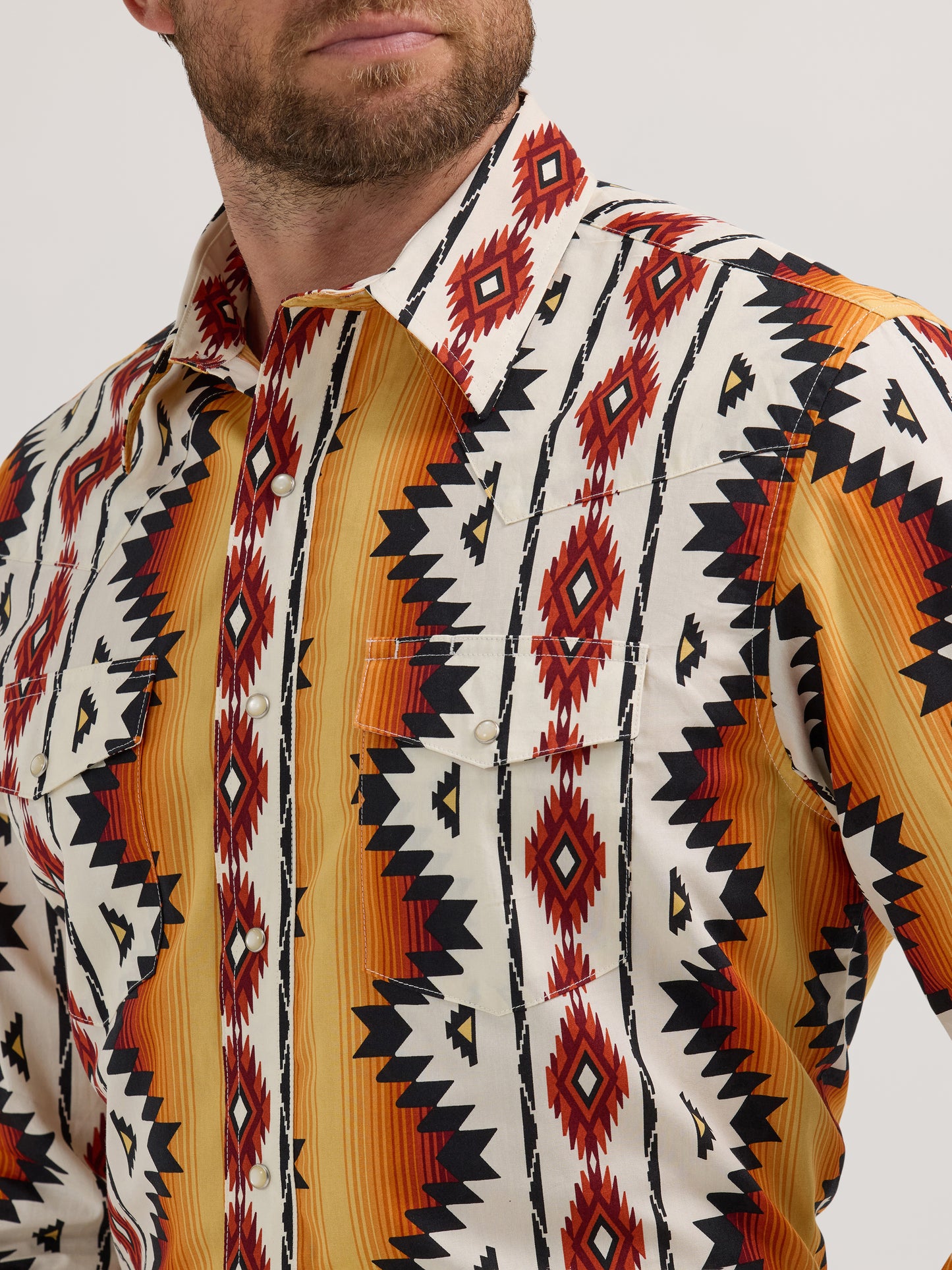 Men's Checotah® Long Sleeve Western Snap Printed Shirt