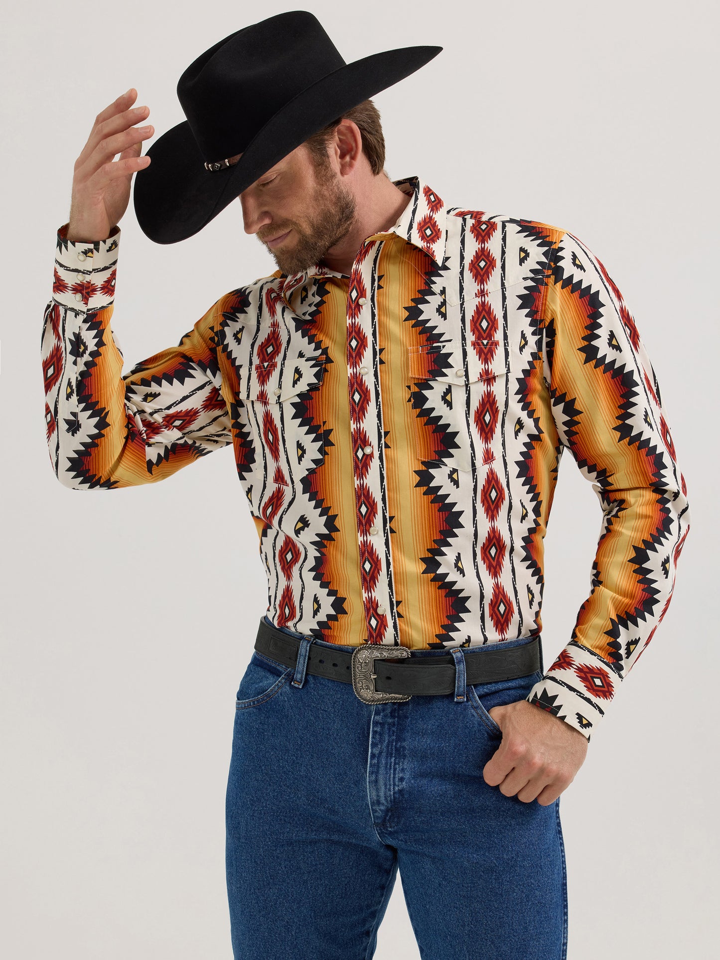 Men's Checotah® Long Sleeve Western Snap Printed Shirt