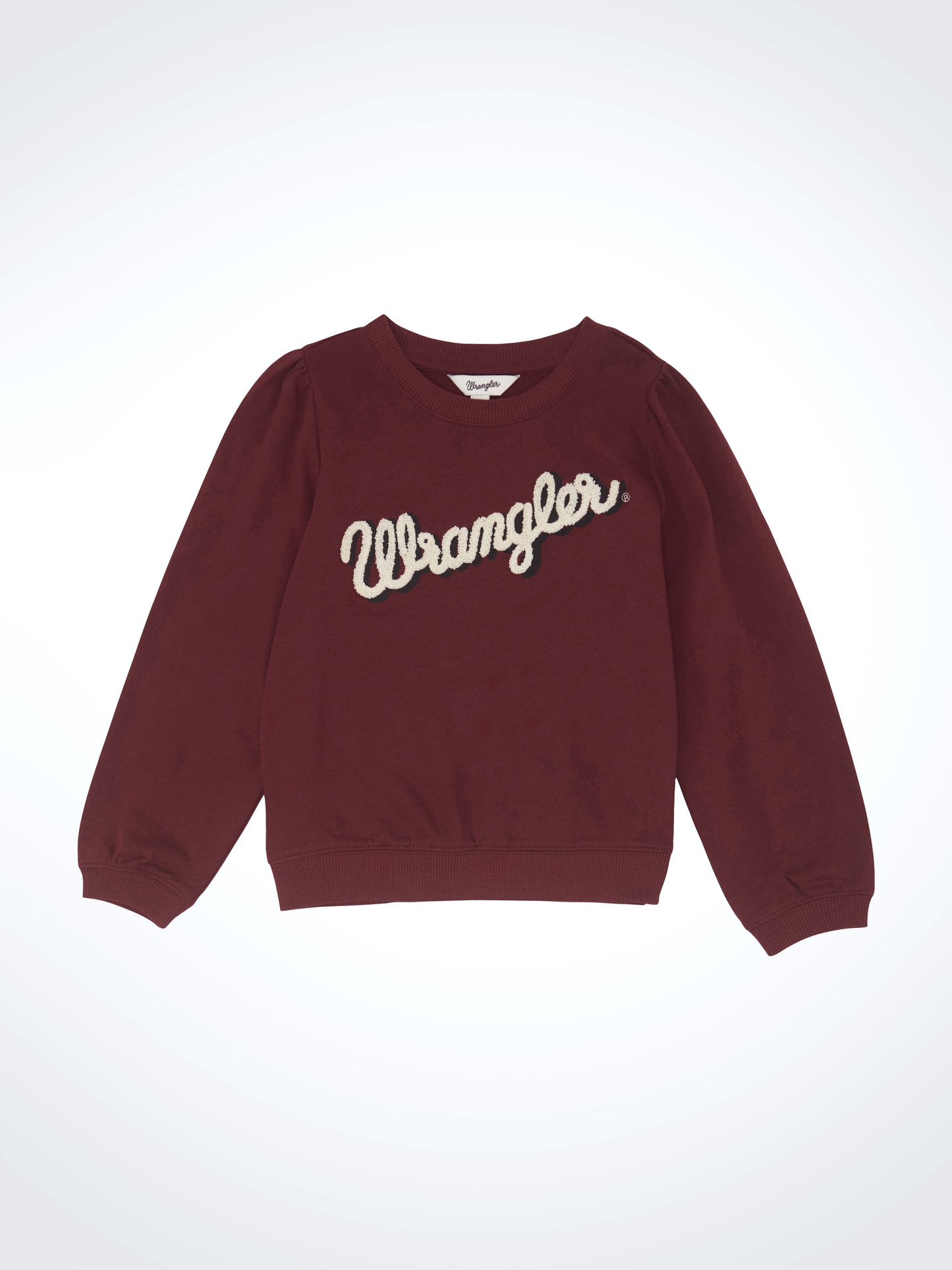 Wrangler Girls Embroidered Puff Sleeve Sweatshirt