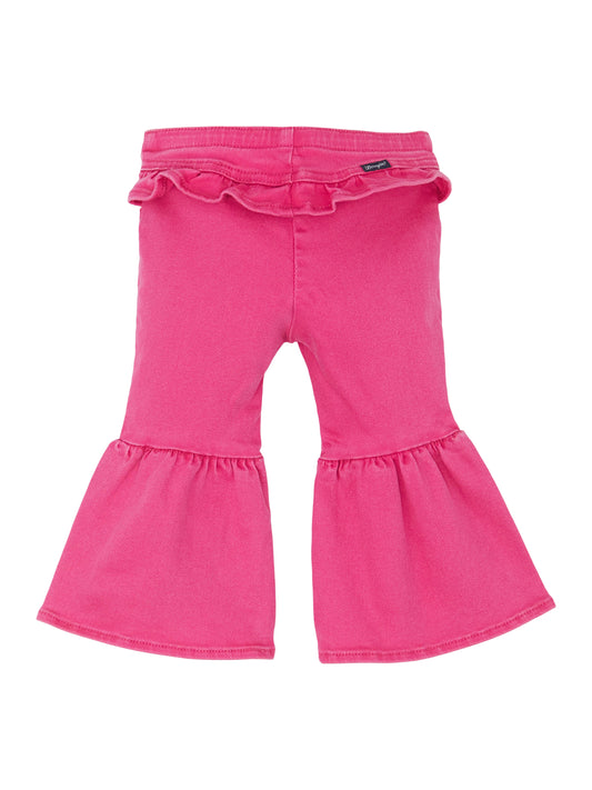 LITTLE GIRL'S VIBRANT RUFFLE LEG FLARE JEAN