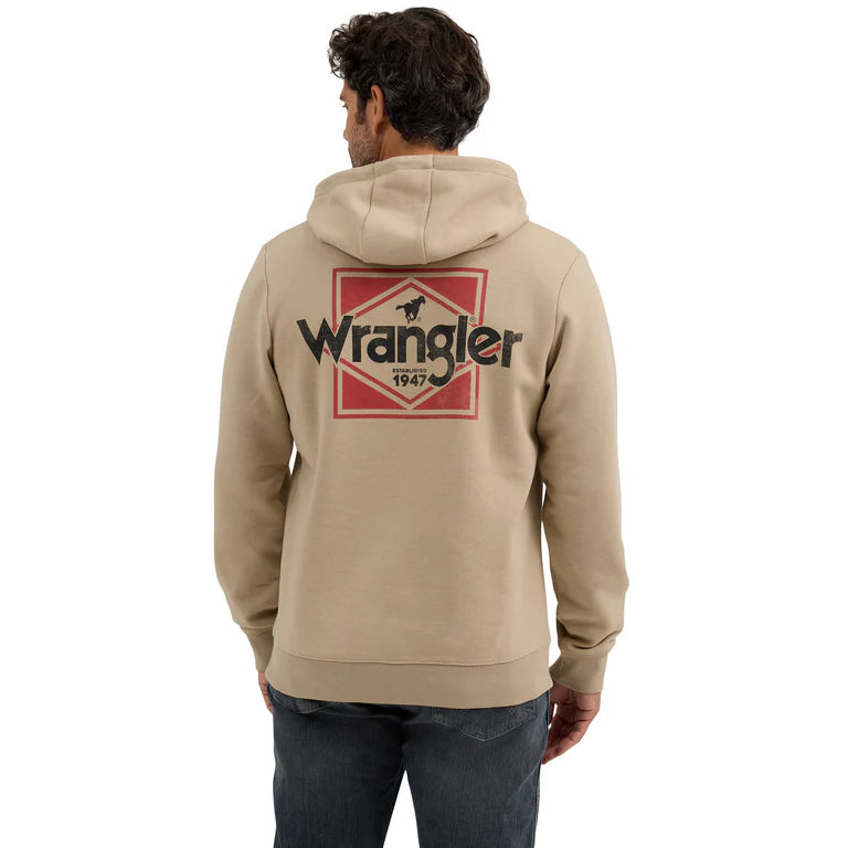 Wrangler Men's Trench Coat Classic Logo Hoodie