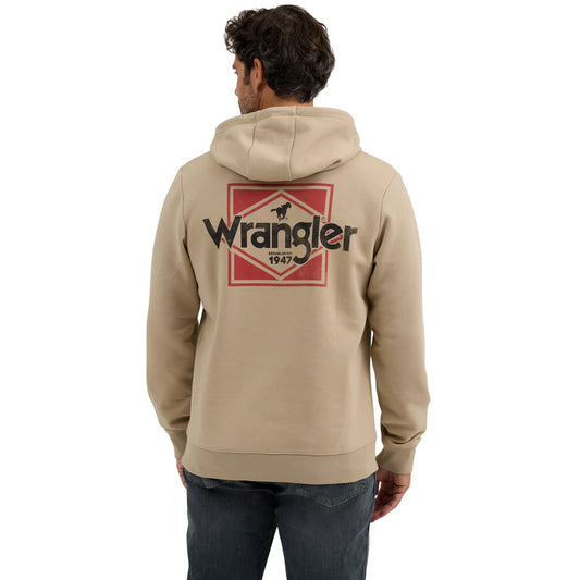 Wrangler Men's Trench Coat Classic Logo Hoodie