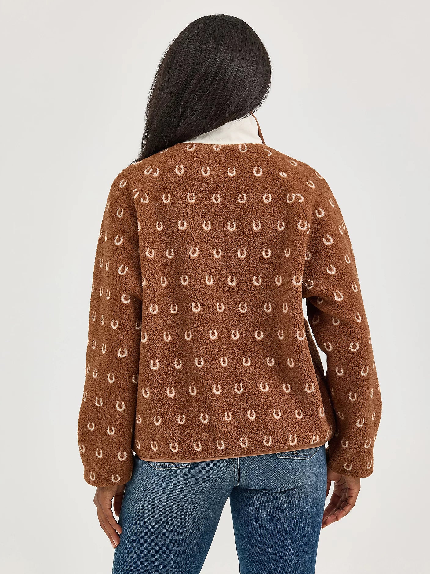 Women's Wrangler Brown Retro® Half-Snap Sherpa Pullover