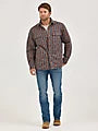 Wrangler Men's Reversible Quilted Chocolate Chip Shirt Jacket
