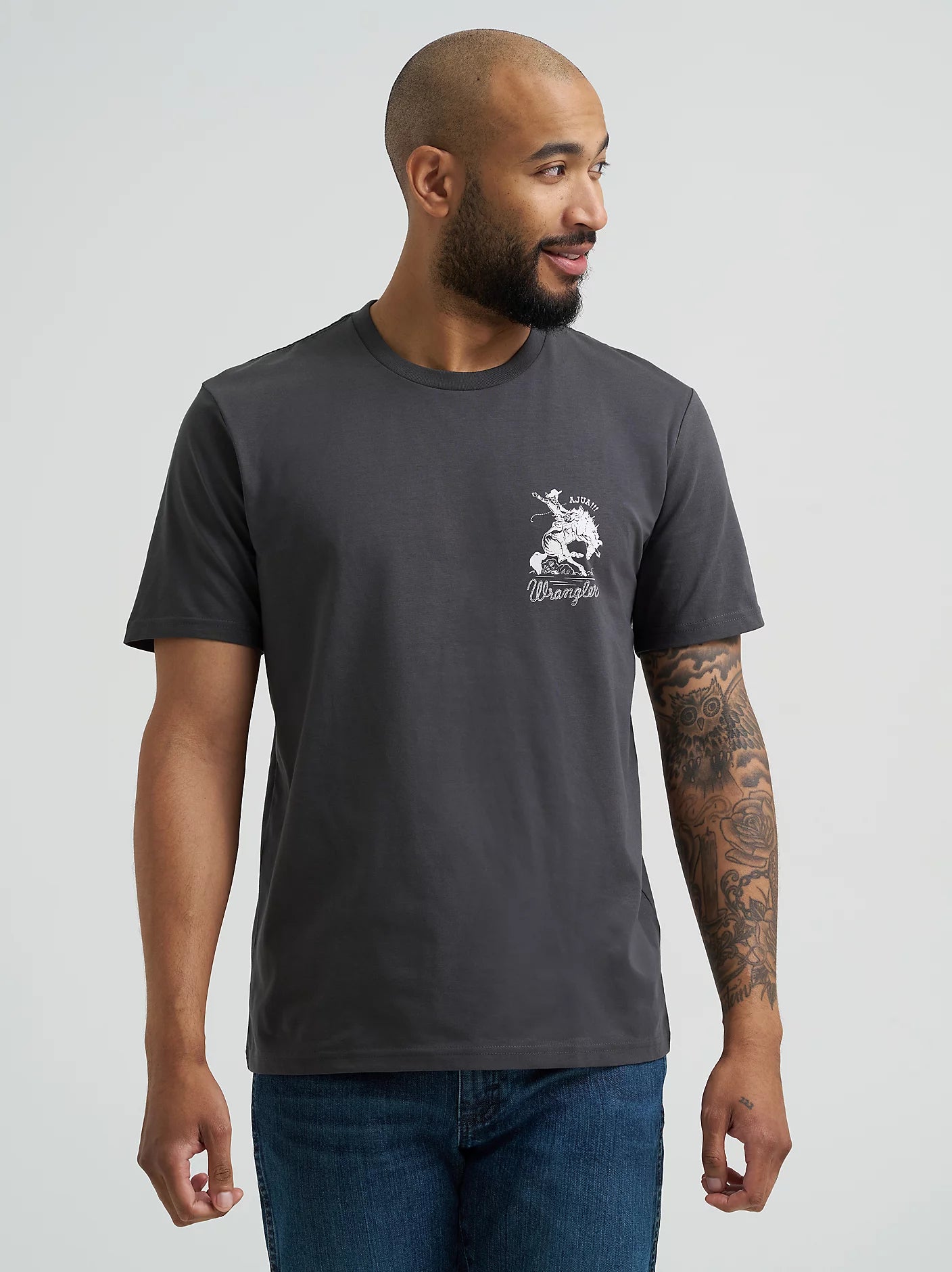 Men's Wrangler Que Vivan Mexico Horse Rider Graphic Tee